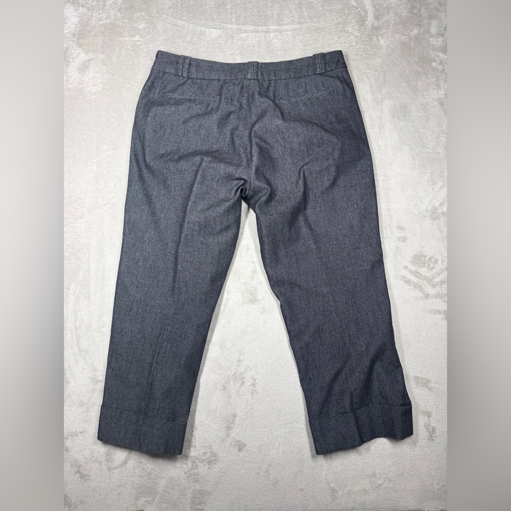 Sandro Sportswear Black Denim Rolled Cuffs Cropped Length Casual Pants Size 10 - Picture 11 of 15